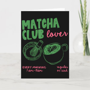 Carte Matcha Club Latte Matcha Thé Vert Régulier ou Glac