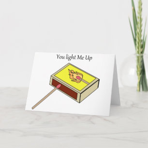 Carte Matchbox match feu couple