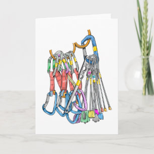 Carte Matériel d'escalade de roche sur harnais