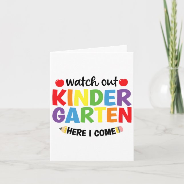 Carte Maternelle Attention Me Voici École Maternelle  (Devant)
