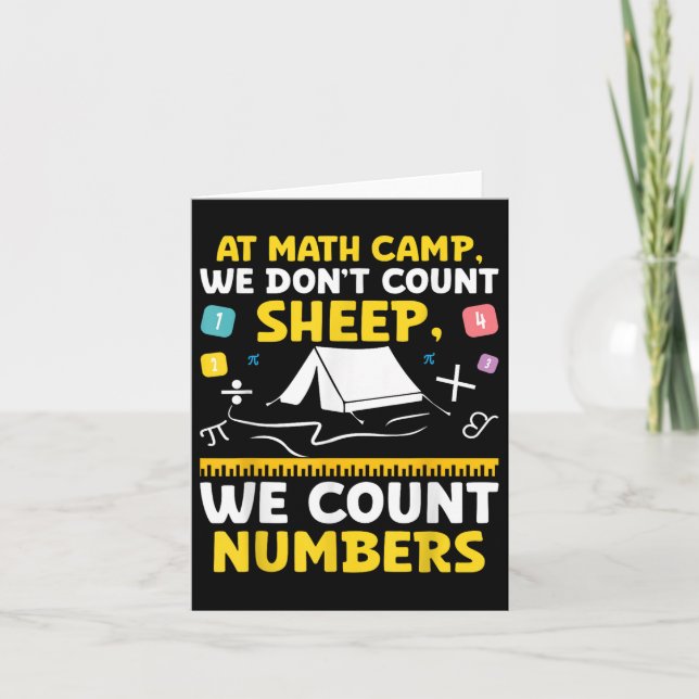 Carte Math Camp Math Camper Mathematician Camping Mathem (Devant)
