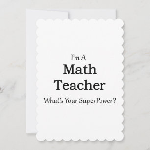 Carte Math Teacher