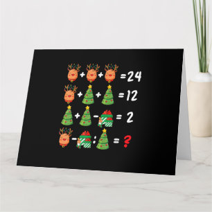 Carte Math Teacher Christmas Order Of Operations Quiz Fu
