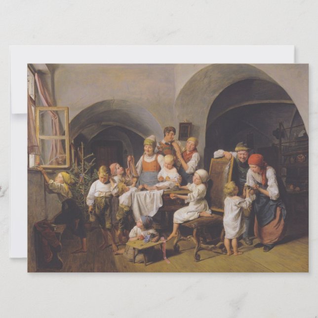 Carte Matin de Noël (par Ferdinand Georg Waldmüller) (Devant)