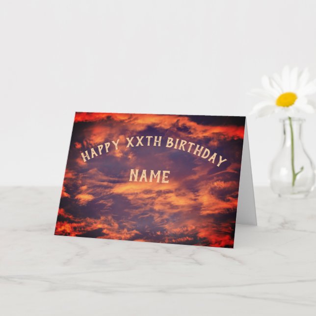 Carte Matin Sky Personnalisé Anniversaire (Petite plante)