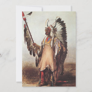 Carte Mato-Tope, Portrait d'un chef Mandan par Karl Bodm