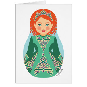 Carte Matryoshka Dancer Irlandais