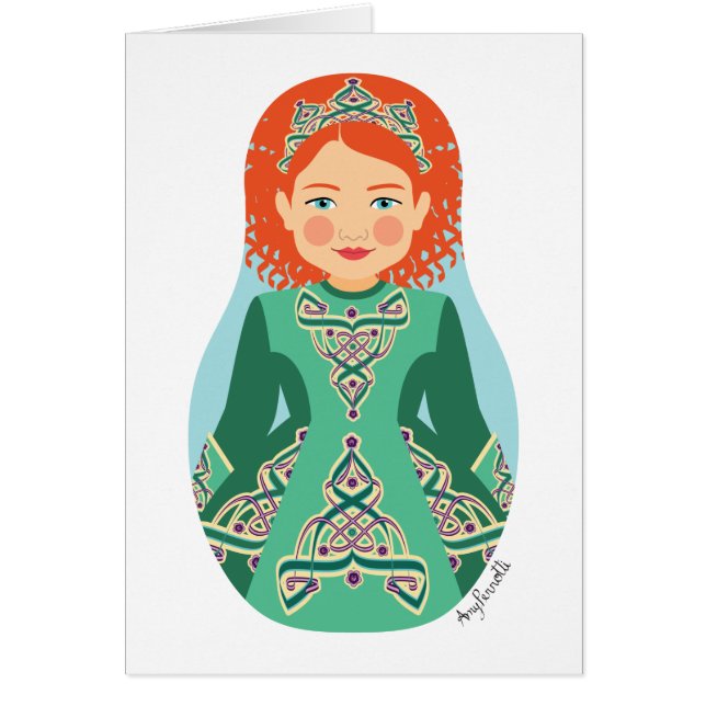 Carte Matryoshka Dancer Irlandais (Devant)