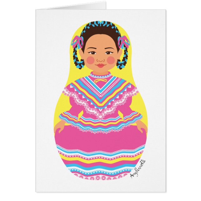Carte Matryoshka Dancer Mexicaine (Devant)