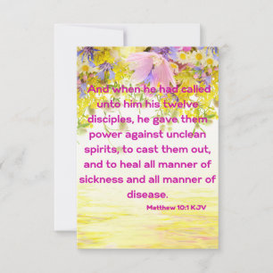 Carte Matthieu 10:1 KJV Bible Scripture Pic Greeting