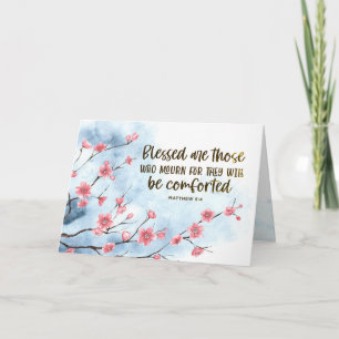 Carte Matthieu 5:4 Heureux sont ceux qui Mourent la Symp