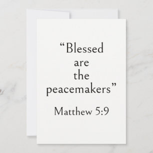 Carte Matthieu 5:9 Verset Biblique, Écriture pour la Pai