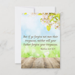 Carte Matthieu 6:15 KJV Bible Scripture Pic Greeting