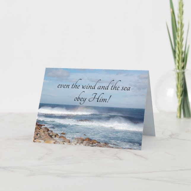 Carte Matthieu 8:27 Jésus calme la tempête, Bible Verse (Devant)