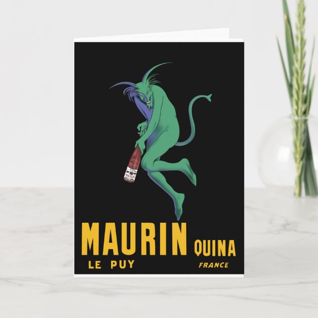 Carte Maurin Quina - Cappiello 1906 - Absinthe Apertif (Devant)