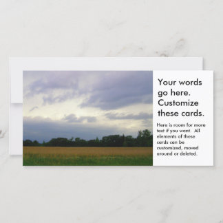 Carte Mauvais temps à l'approche des champs agricoles te