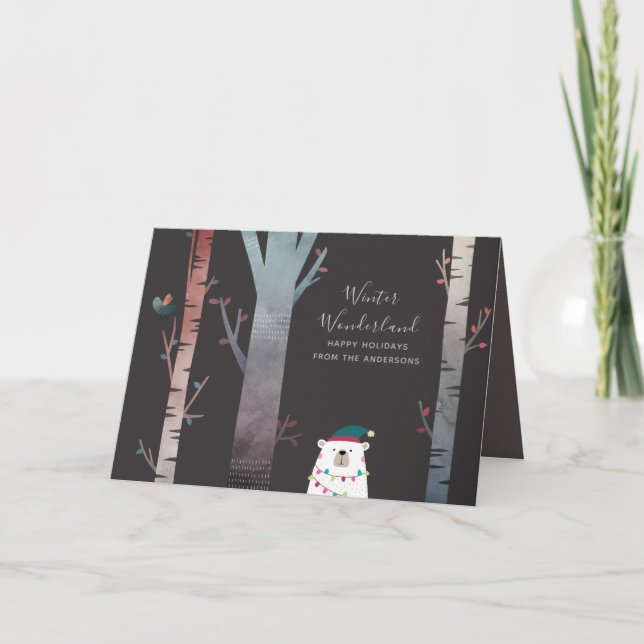 Carte Mauve Taupe Vacances de Noël modernes sur mesure (Devant)
