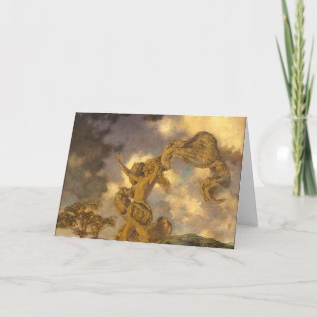 Carte Maxfield Parrish - The Storm (1907) (Devant)