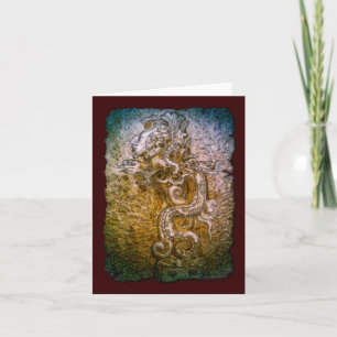 Carte Mayan Serpent God Mexican Art Greeting-Cards