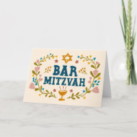 MAZEL TOV BAr MITZVAH Juif dessiné à la main