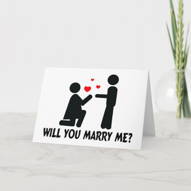 Carte Me Marierez-Vous Coupé Genou Femme & Homme (Devant)