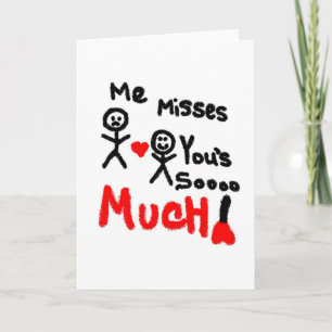 Carte Me Misses Vous êtes Personnages en allumettes