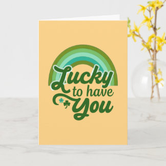 Carte Me Sentir si Chanceux de T'avoir Retro St Patrick'