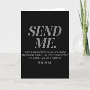 Carte Me voici, envoie-moi Esaïe 6_8 Verset de la Bible 