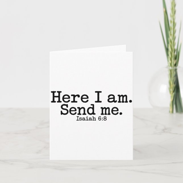 Carte Me voici Seigneur envoyez-moi T Foi chrétienne Rel (Devant)