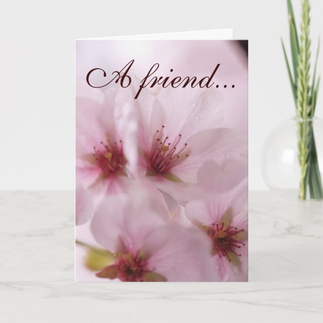 Carte Meaningful Sakura Flower Friendship Card (Devant)