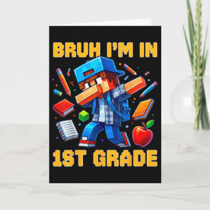 Carte Mec je suis en 1ère année Dabbing Gamer Ck Rentre