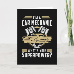 Carte Mécanique Voiture Mécanique Superpuissance Funny I