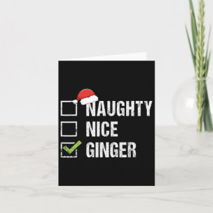 Carte Méchant Gentil Roux Casquette de Père Noël Irlanda