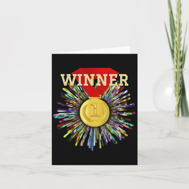Carte Médaille d'or #1 du lauréat du prix de la concurre (Devant)