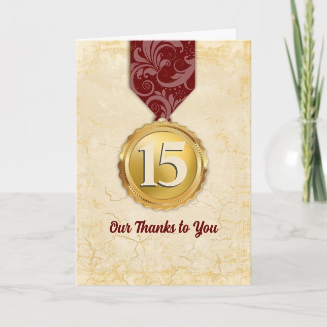 Carte Médaille d'or de Faux, anniversaire universel de l (Devant)