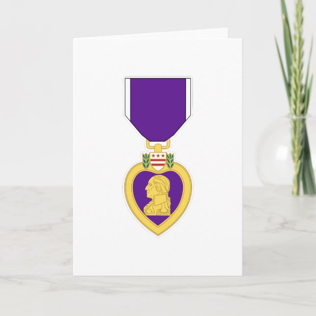 Carte Médaille du coeur pourpre (Devant)