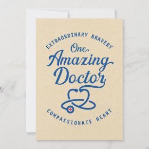 Carte Médecin Merci Bravoure extraordinaire Compassibili