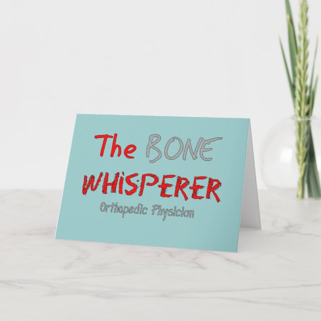 Carte Médecin orthopédique "The Bone Whisperer" (Devant)