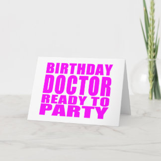 Carte Médecins : Médecin d'anniversaire prêt à faire la 