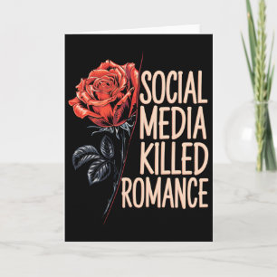 Carte Média Sociaux Ont Tué Romance Mème Saint-Valentin 