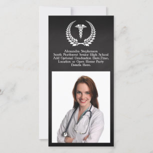 Carte Medical Caduceus Laurel