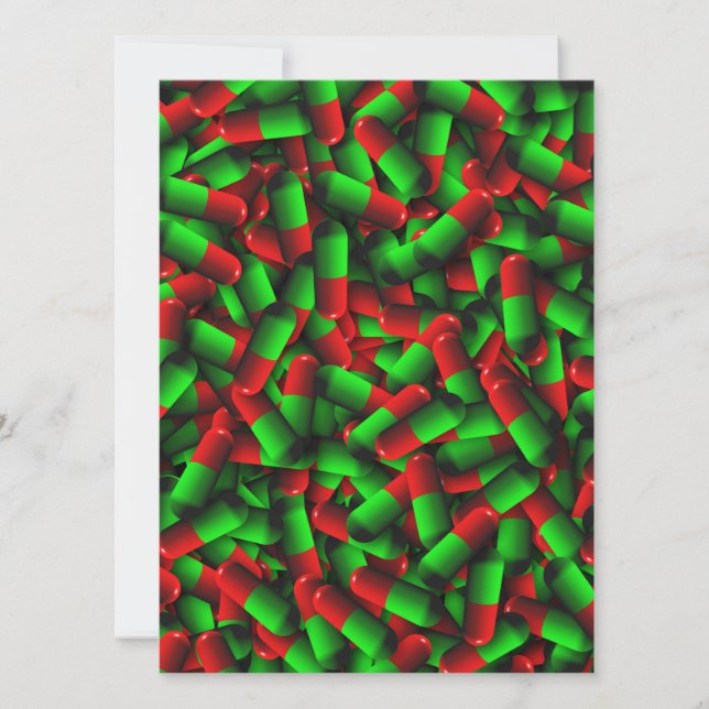 Carte médicaments pour pilules rouges (Devant)