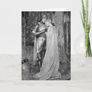 Carte médiévale de salutation/note d'âge