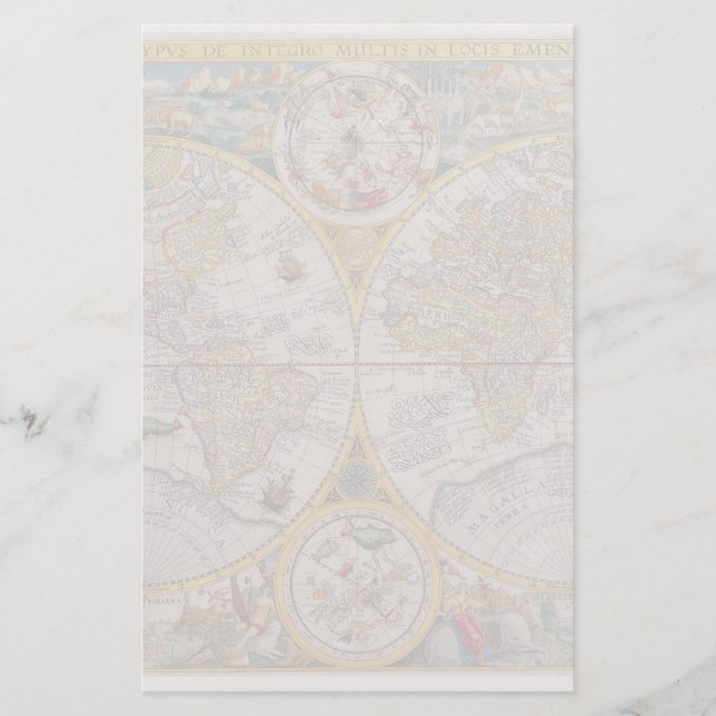 Carte médiévale du monde à partir de 1525 (Devant)