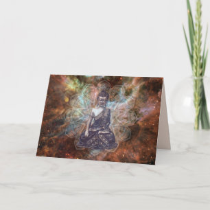 Carte meditation buddha greeting card