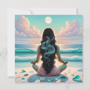 Carte Méditation Harmonie sur la plage