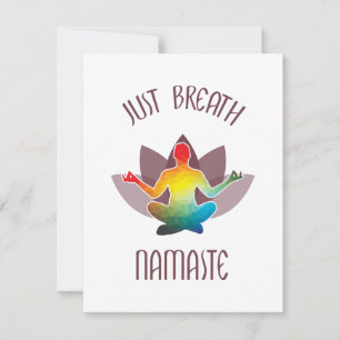 Carte Méditation Namaste Lotus Fleur Yoga Pose Spirituit