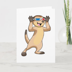 Carte Meerkat avec lunettes