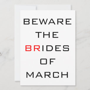 Carte Méfiez-vous des épouses de mars Mariage drôle