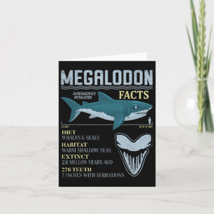 Carte Megalodon Faits Meg Préhistorique Requin Fossiles 